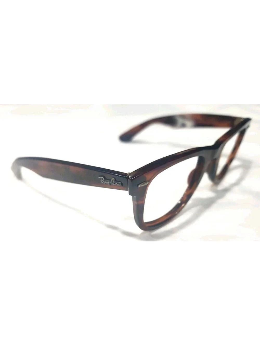Ray Ban B&L Vintage Wayfarer Brown Sunglasses Frame Read